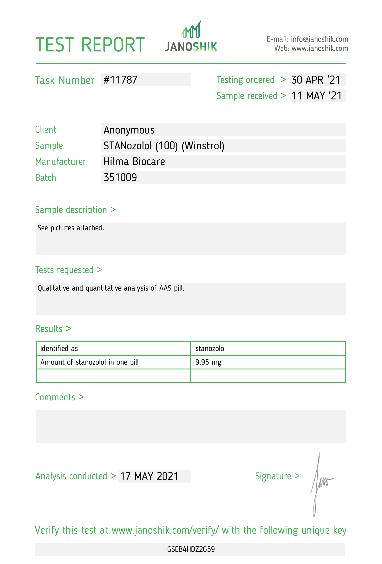 BUY STANOZOLOL (WINSTROL) (10 MG/TAB. – 100 TABS) - Image 2